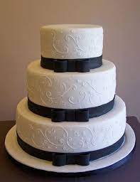 Best Wedding Cakes Elegant Black Ribbon 30 Ideas Black And White Wedding Cake Wedding Cake Navy Silver Wedding Cake
