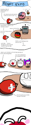 Japanese peoplee.yamerican peoplea fun comic introducing some interesting differences. Robot Expo Switzerland Usa Germany Japan By Wasser Kraft Polandball Countryball Country Jokes Country Memes Country Humor