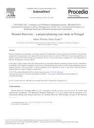 Pdf Disaster Recovery A Project Planning Case Study In Portugal