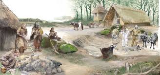 The Hunebed Builders Village By Jouke Nijman History Posters Ancient People Historical Painting