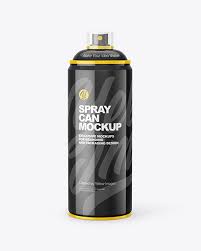 Download Glossy Spray Can Mockup In Can Mockups On Yellow Images Object Mockups PSD Mockup Templates