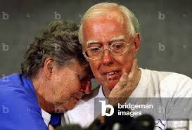 Image of BRITISH PENSIONER DEREK BOND AND HIS WIFE AUDREY BREAK DOWN