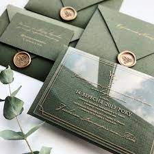 15 Off Cheap Acrylic Wedding Invitations Deep Green Grass Acrylic Wedding In In 2020 Clear Wedding Invitations Acrylic Wedding Invitations Unique Wedding Invitations