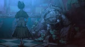 Bioshock Big Daddy And Little Sister Wallpaper Video Game Bioshock Big Daddy Little Sister Drawing Teddy Bear Wallpaper Bioshock Artwork Bioshock Background Images Wallpapers