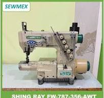 Used High speed Shing Ray FW-787 cylinder bed three-needle stretch  interlock sewing machine | Lazada