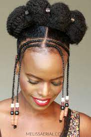 Tribal Braids Natural Hairstyle Updo With Hair Bun For Black Women Natural Hair Updo Natural Hair Styles Natural Hair Styles Easy