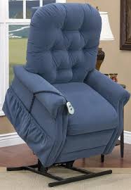 Med Lift Three Way Reclining 44 Tall Power Lift Chair With Matching Arm And Headrest Covers Aaron Williamsburg Blue Fabric 2 Chair Lift Chairs Recliner