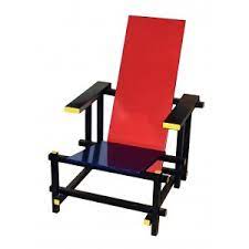La chaise rouge et bleu : Prototype De La Chaise Rouge Et Bleue De Gerrit Rietveld Succes Design Fashion
