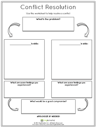 Conflict Resolution Downloadable Worksheet Helpful In Teaching Children To Problem Sol Conflict Resolution Conflict Resolution Worksheet Counseling Worksheets