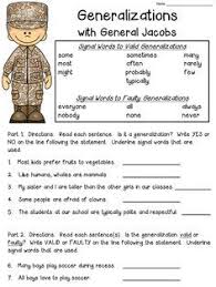 Generalizations Anchor Chart Includes Freebie Reading Lessons Reading Lesson Plans Generalizations
