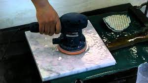 Helping you to do it yourself! Marble Polishing By Orbital Sander Youtube