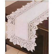 Machine was warm on a delicate cycle. Beige Luxurious Lace Scarves And Placemats