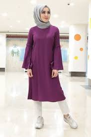 Kollari Gupurlu Volenli Murdum Tunik 30012 4 Mutevazi Moda Moda Basortusu Modasi