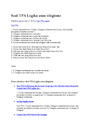 Adapun materi soal terdiri dari beberapa mata pelajaran yang diujikan pada aplikasi simulasi ini (kumpulan soal cpns 2021) diantaranya : Contoh Soal Analogi Tes Silogisme Jawabanku Id