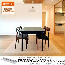 ダイニングマット リビングマット フロアマット 大判クリアマット 透明 クリア クリヤー 拭ける ビニール 床暖房対応 防水 180x240cm 送料無料 onedollar8 01 ダイニング 模様替え ダイニング カーペット