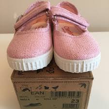 Nib Cienta Mary Jane Size 23 Light Pink Sparkle