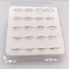 Купи онлайн Сребро пръстен на носа двойна звезда пиърсинг бижута мода  прости обеци обръч носа позлатени шипове < Изискани бижута ~  Prasno-Pazar.cyou
