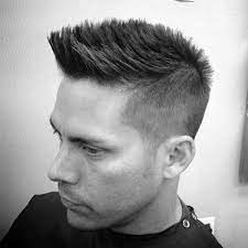 Faux Hawk Fade Haircut For Men Spiky Modern Styles With Fohawk Haircut Fade Faux Hawk Hairstyles Mohawk Hairstyles Men Fohawk Haircut Fade