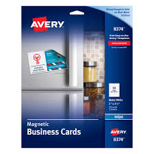 Magnetic business card printing allows your brand to stick around for longer while keeping your contact info at customers' fingertips. Avery 8374 Magnetic Business Cards 2 X 3 1 2 White 10 Cards Per Sheet Pack Of 30 Cards Matte White Buy Online In Angola At Angola Desertcart Com Productid 2463974