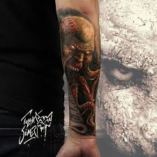 3d realistic bloodsucker s t a l k e r portrait tattoo 3 boyutlu realistik bloodsucker s t a l k e r portre dovmesi by tolga cem tattoo portre istanbul