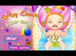 Baby Ema Diaper Change Game Play Baby Caring Games For Kids Youtube