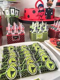 Mesa De Golosinas Inspirada En Los Personajes Del Momento Miraculous Ladybug Y Chat Noir Para Ladybug Birthday Party Ladybug Birthday Miraculous Ladybug Party