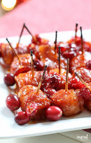 These Cranberry Bacon Wrapped Water Chestnuts Make The Perfect Christmas Appet Bacon Wrapped Water Chestnuts Christmas Food Dinner Christmas Recipes Appetizers