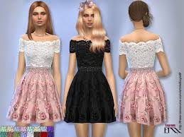 Lace Dress For Your Ladies Found In Tsr Category 39 Sims 4 Female Formal 39 Sims 4 Dresses Sims 4 Clothing Sims 4