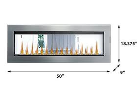 A wide variety of see through fireplace options are available to you Napoleon 50 In Clearion Elite Electric Fireplace W Stainless Steel Trim Kit Nefbd50he Nefbd50h Ss Dtrm Napoleon