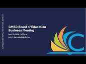 CMSD Board of Education Meeting - April 23, 2024 - YouTube