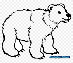 You can download to a computer, and use it freely for child education activities. Brown Bear Coloring Pages For Kids Page Grizzly Bear Clip Art Black And White Png Download 2458067 Pikpng