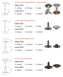 Jean Rivet Size Chart Capped Nipple Ring Style Grommet Mart