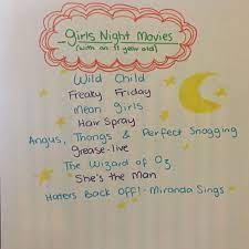 Girls Night Movie Ideas With An 11 Year Old Movie Night Sleepover Girls Night Movies Sleepover Ideas Tween