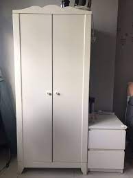 I am looking for ideas to make this ikea hopen wardrobe that we already own kid friendly for a 2 and almost 4 year old and is no longer sold by ikea so they don't have add on accessories. Ikea Kids Wardrobe Babies Kids Baby Nursery Kids Furniture Kids Wardrobes Storage On Carousell