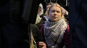 Greta Thunberg denounces 'genocide' in ...
