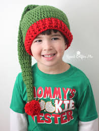 This adorable christmas elf hat knitting pattern is a fun and easy pattern that includes step by step photos and instructions. Crochet Elf Hat Pattern Repeat Crafter Me