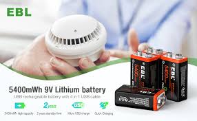 In the long run much cheaper than alkalines. Ebl Usb Rechargeable 9v Lithium Batteries 5400mwh Long Lasting Li Ion Batteries With Micro Charging Cable Quick Charge In 2 Hours 4 Pack