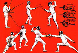 Amazon Com Fencing Poster Salute Saber Grip Foil Grip Epee Grip Prints Posters Prints Combat Sport Vintage Advertising Posters Fence