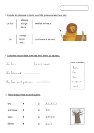 Unite 2 Le Lion Et Le Lievre Teaching Words Word Search Puzzle