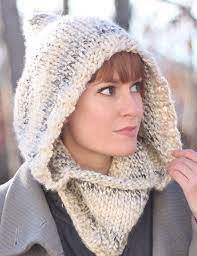 Free Knitting Pattern For Easy Hooded Cowl Cozy Hood By Gina Michele Is A Quick Knit In Super Cowl Knitting Pattern Hooded Cowl Pattern Hat Knitting Patterns