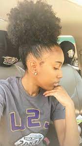 High Bun Natural Hair Hairstyles Curly Natural Bun African American Hairstyles Curly Hair Styles Natural Hair Styles Hair Styles