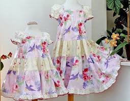 Floral Dress For Girls Handmade Cotton Dress Big Little Etsy Girls Easter Dresses Cotton Party Dress Dresses