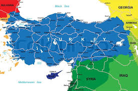 Landkarte von der turkei und. Politische Landkarte Der Turkei Stock Vektor Colourbox