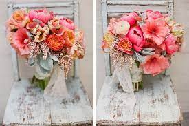 Bright Coral Peony And Amaryllis Bridal Bouquet Bridal Bouquet Peonies Peony Bouquet Wedding Amaryllis Bridal Bouquet