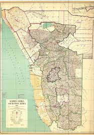 Namibia location map in africa. Map Of Namibia With Farm Divisions 1966 Map Namibia Africa Map Map Ancient Maps