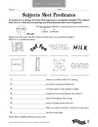 Subjects Meet Predicates Subject And Predicate Teaching Writing Subject And Predicate Worksheets