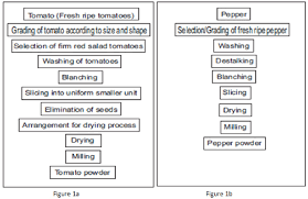 A B Flowchart For Processing Of Tomato Powder And Pepper