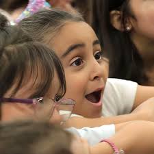 Pure joy filled the faces of Crestridge Elementary first graders as they  spotted Clifford the Big Red Dog during last week's Summer Reading Kickoff.  Students are encouraged to read and keep track
