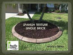 Spanish Texture Single Brick Plants Concrete Edging Flower Beds