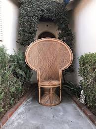 New Bohemian Rattan Peacock Chair Handmade In Ghana Wedding Chair Boho Home Decor In 2020 Boho Chair Peacock Chair For Sale Wicker Peacock Chair